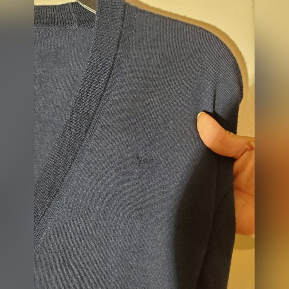 J.crew Merino Wool V Neck Sweater With Drawstrin Sleeves Size M - Picture 9 of 10